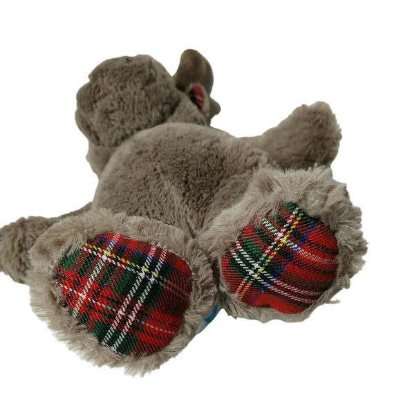Cloud B Moose Dreamy Hugginz Plush Stuffed Animal Toy Brown Plaid 15 inch - Picture 3 of 7